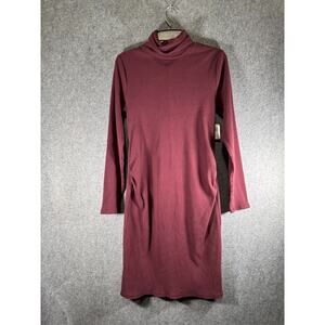 Old Navy‎ Dress Women Large Maternity Long Sleeve Mock Neck Ribbed Bodycon NWT